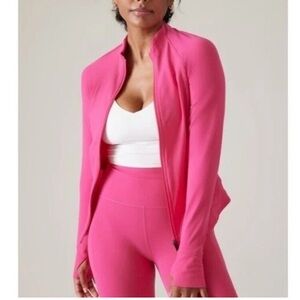 New Athleta Salutation Jacket Tulip Pink Size S
